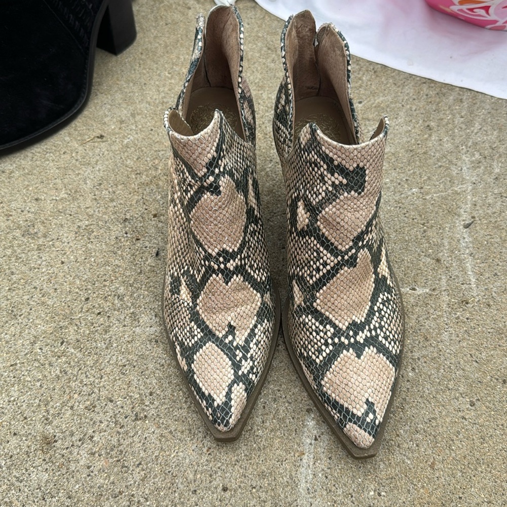 Snake Skin Print Booties